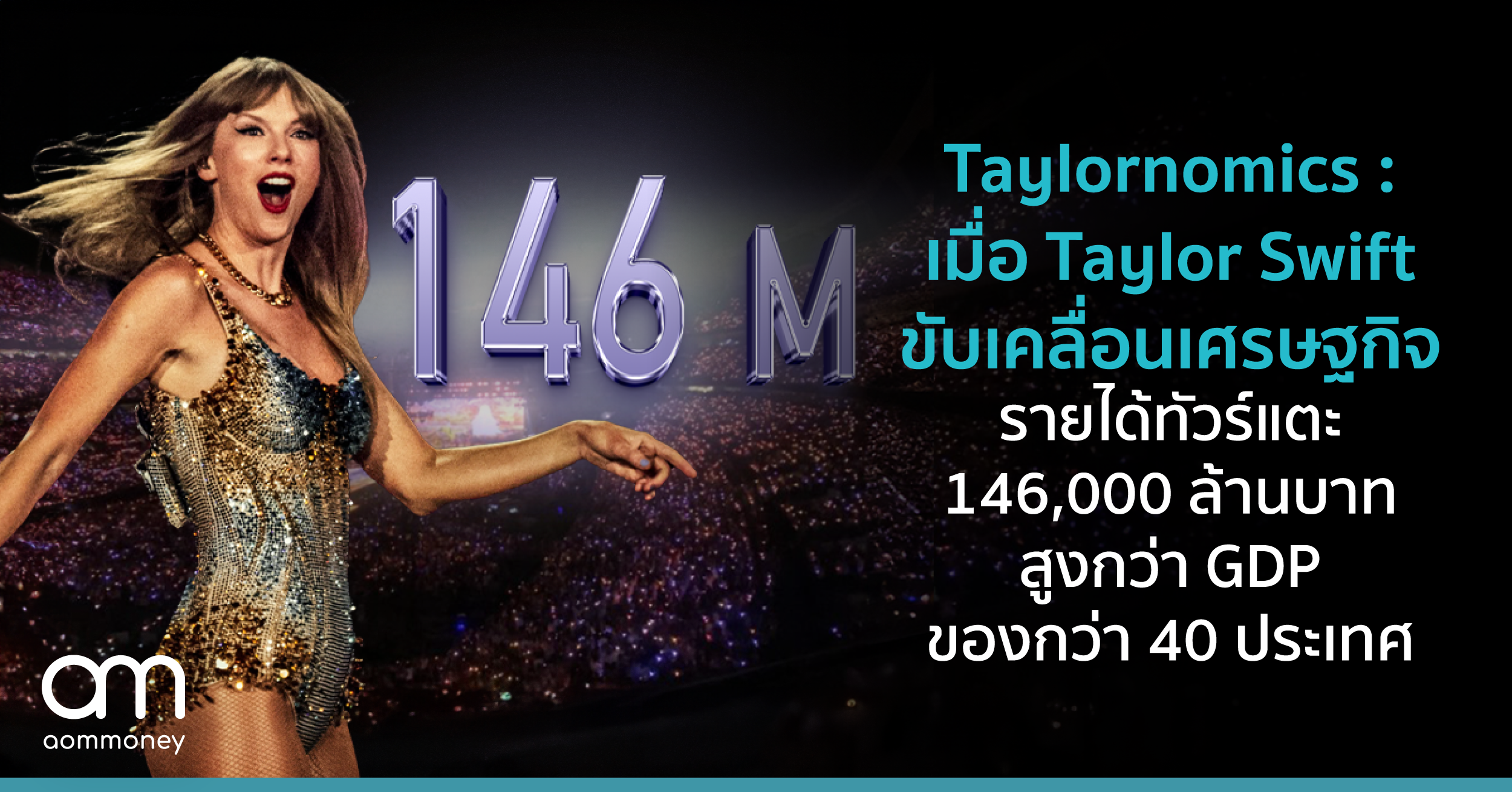 เมื่อ Taylor Swift ขับเคลื่อนเศรษฐกิจแบบ Taylor’s Version รายได้ดิเอราส์ทัวร์ 146,000 ล้านบาท สูงกว่า GDP ของ 40 ประเทศ