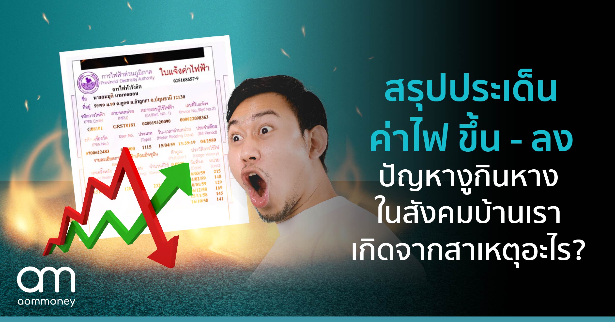 สรุปประเด็น ค่าไฟ ขึ้น – ลง ปัญหางูกินหางในสังคมบ้านเราเกิดจากสาเหตุอะไร?