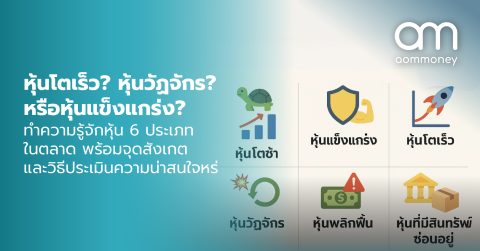 หุ้นโตเร็ว? หุ้นวัฏจักร? หรือหุ้นแข็งแกร่ง? ทำความรู้จักหุ้น 6 ประเภทในตลาด พร้อมจุดสังเกตและวิธีประเมินความน่าสนใจ
